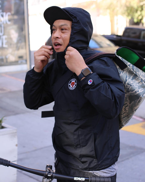 Team Terrible Embroidered Champion wind/water resistant packable jacket