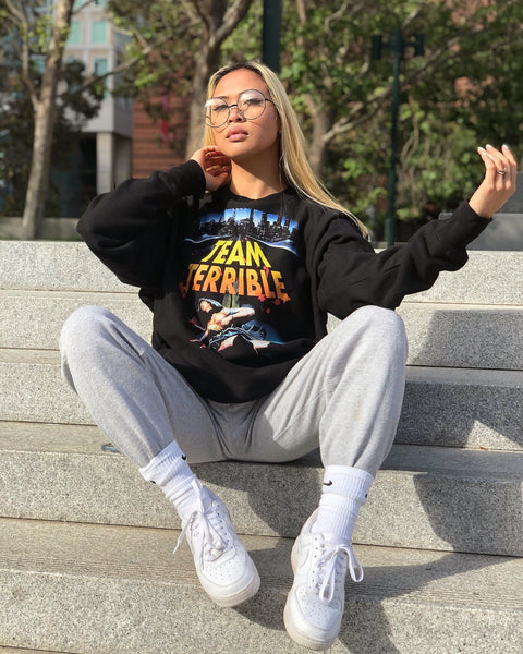 TEAM TERRIBLE HORROR CREW NECK SWEATER.