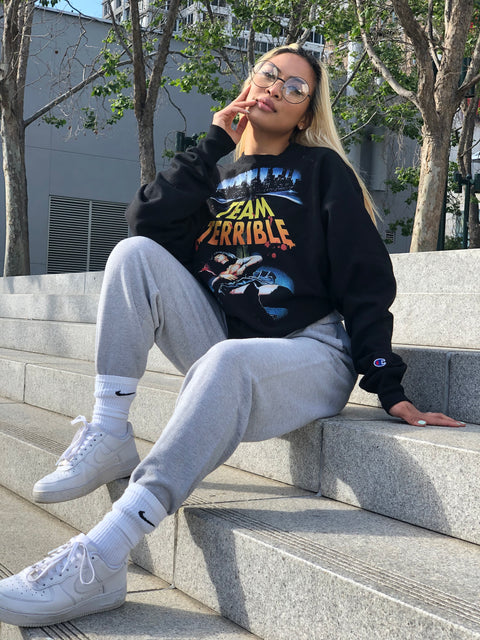 TEAM TERRIBLE HORROR CREW NECK SWEATER.