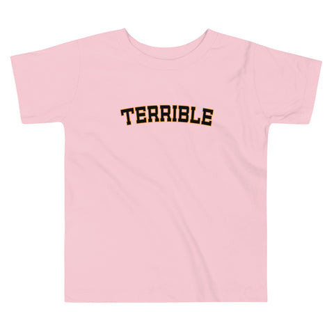 TEAM TERRIBLE "Toddler "Short Sleeve Tee